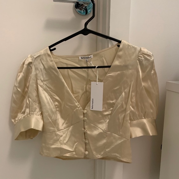 Reformation Mendez Silk Top - Picture 4 of 4